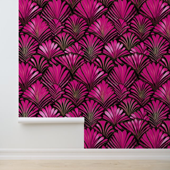 Cool tiled pink pattern wallpaper (Application)