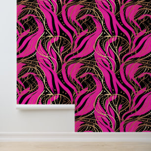 Cool tiled pink pattern wallpaper