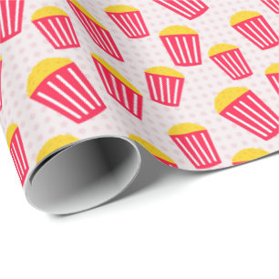 cool tiled popcorn Movie party Wrapping Paper