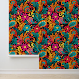 Cool tiled retro pattern wallpaper