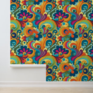 Cool tiled retro pattern wallpaper