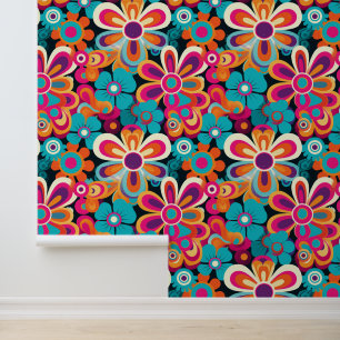 Cool tiled retro pattern wallpaper