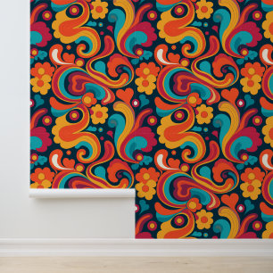 Cool tiled retro pattern wallpaper