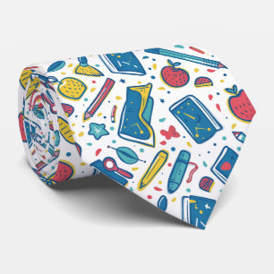 Cool tiled School pattern Teacher Tie