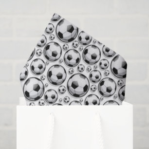 Cool tiled Soccer sports lovers ball pattern Tissue Paper