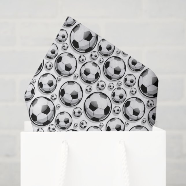 Cool tiled Soccer sports lovers ball pattern Tissue Paper (Gift Bag)