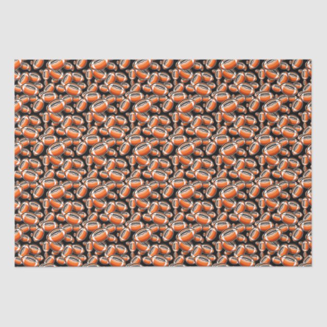 cool tiled sports football party tissue paper (Front)