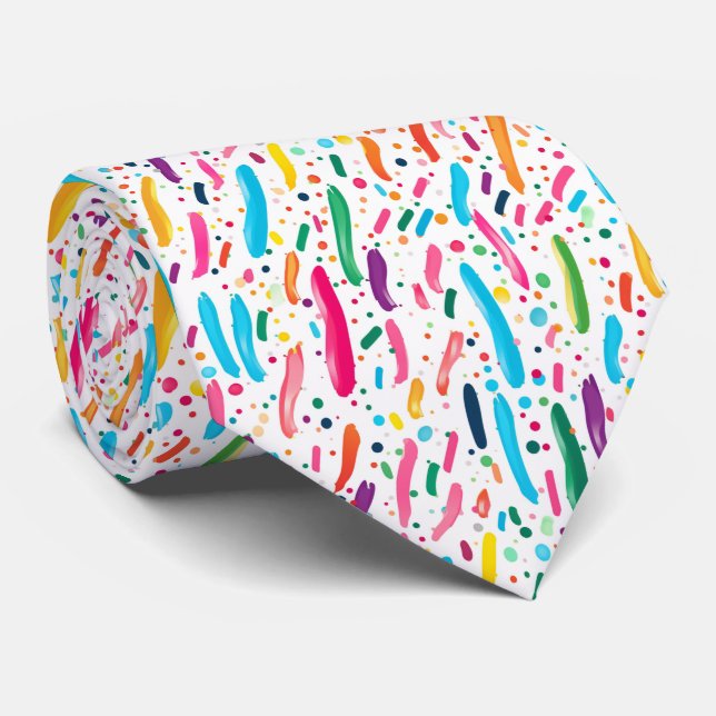 Cool tiled sprinkle pattern bakery  tie (Rolled)