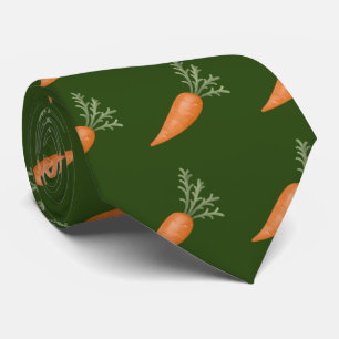 Cool tiled vegetable pattern carrot tie
