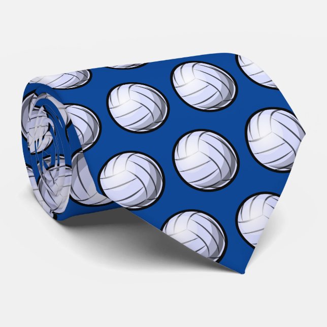 Cool tiled volleyball pattern sports tie (Rolled)