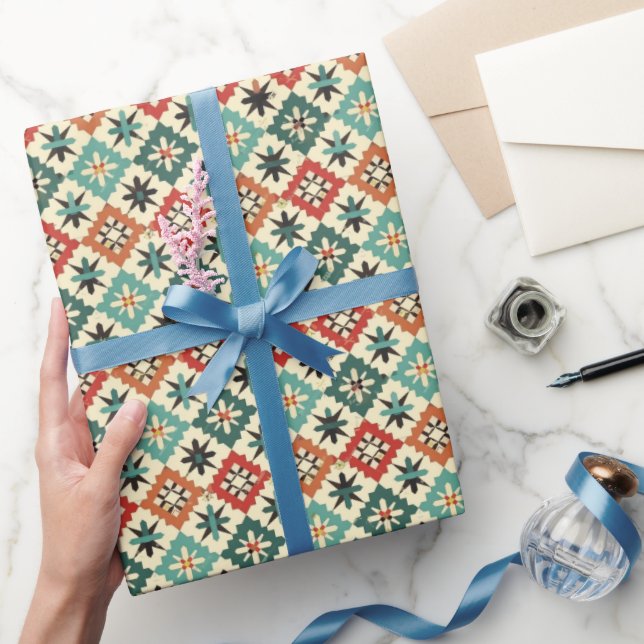 Cool tiled Western pattern  Wrapping Paper (Gifting)