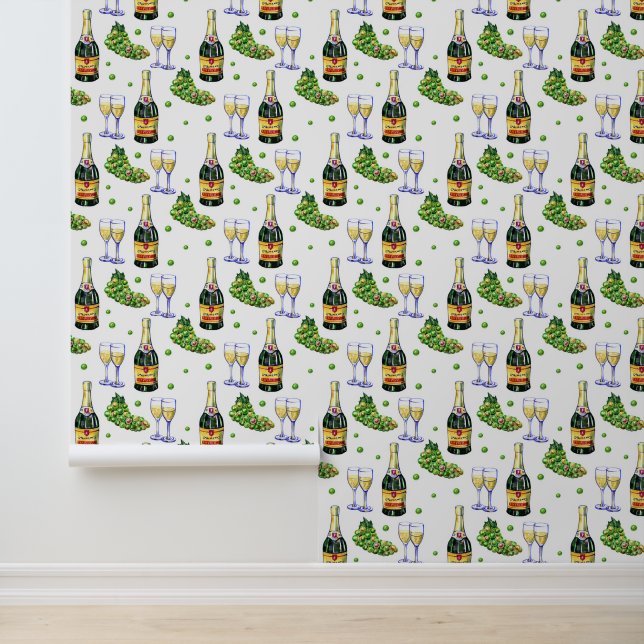 Cool tiled wine pattern  wine cellar wallpaper (Application)