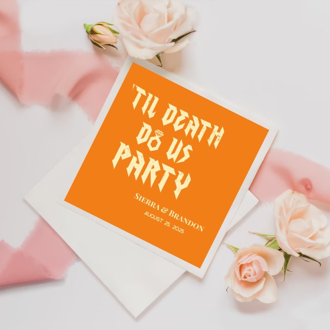 Cool Till Death Do Us Party Custom Wedding Napkins (Creator Uploaded)