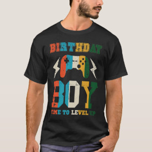 Cool Time to Level Up Birthday Gaming Boy T-Shirt