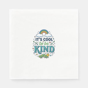 Cool To Be Kind Rainbow Caterpillar Shirt Design_1 Napkin