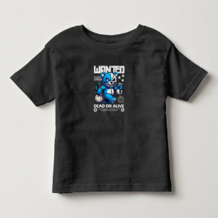 Cool Toddler Bandit Bear T-Shirt - Funny "Wanted" 