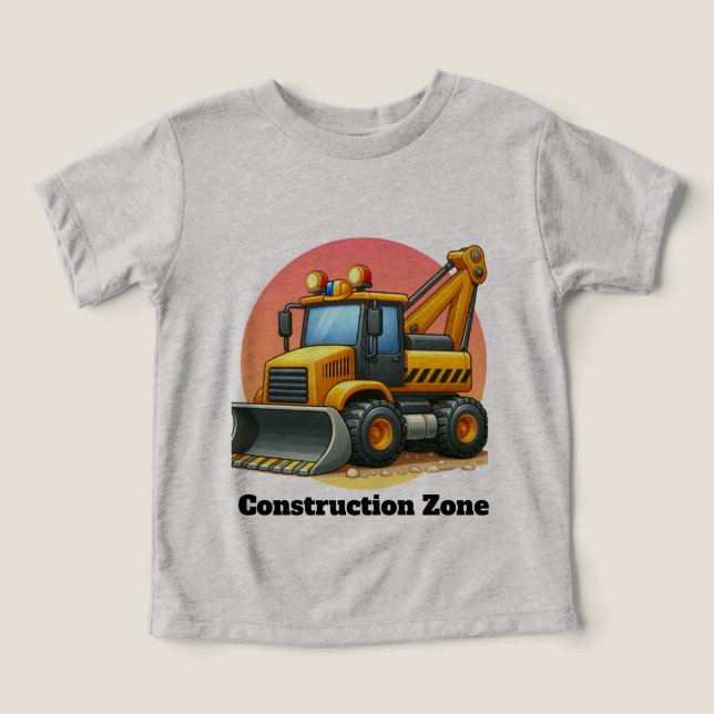 Cool Toddler Boys construction customizable (Design Front)