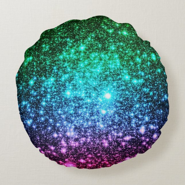 Cool Tone Stars Galaxy Pillow (Back)