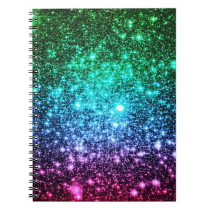 Cool Tones Galaxy Ombre Spiral Notebook