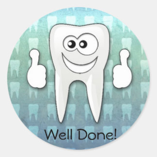 Cool tooth  "well done" sticker