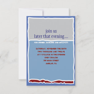 Cool Torah Themed Bar Bat Mitzvah Party card