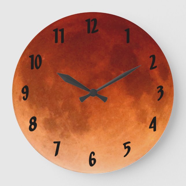Cool Total Lunar Eclipse Blood Moon Clock (Front)