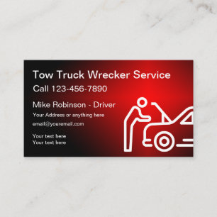 Cool Tow Truck Driver Business Cards