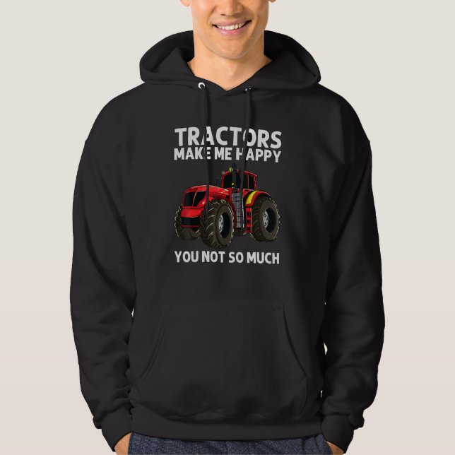 Cool Tractor For Men Women Big Farming Vehicle Tru Hoodie (Front)