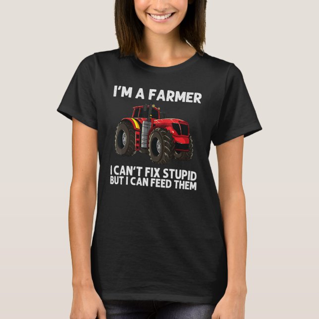 Cool Tractor For Men Women Big Farming Vehicle Tru T-Shirt (Front)