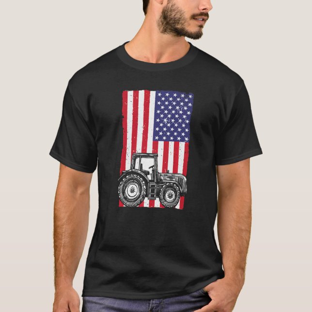Cool Tractor For Men Women Tractor Farmer Farming  T-Shirt (Front)