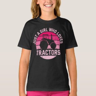 Cool Tractor Lover Just A Girl Who Loves Tractors T-Shirt