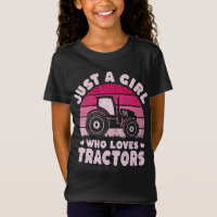 Cool Tractor Lover Just A Girl Who Loves Tractors 