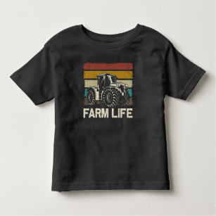 Cool Tractor Vintage Farmer Retro Farm Life Toddler T-Shirt