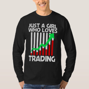 Cool Trading For Girls Kids Stock Trading Market T T-Shirt