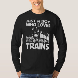 Cool Train For Boys Kids Train Locomotive Railroad T-Shirt
