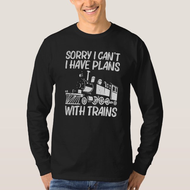 Cool Train For Men Women Train Locomotive Railroad T-Shirt (Front)