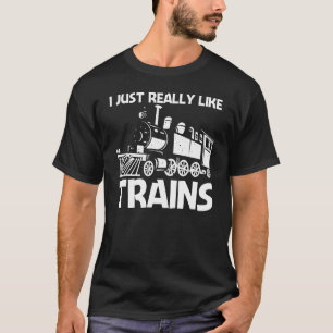 Cool Train For Men Women Train Locomotive Railroad T-Shirt