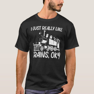 Cool Train For Men Women Train Locomotive Railroad T-Shirt