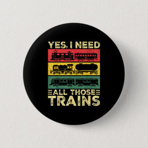 Cool Train Model Funny Train Railroad 6 Cm Round Badge
