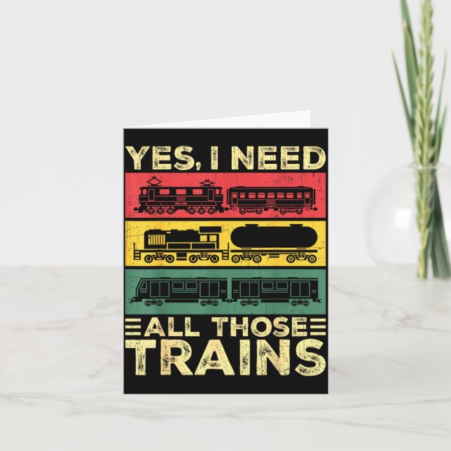 Cool Train Model Funny Train Railroad  Card (Front)