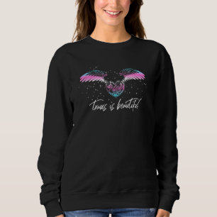 Cool Transgender Steampunk Winged Heart Trans Prid Sweatshirt