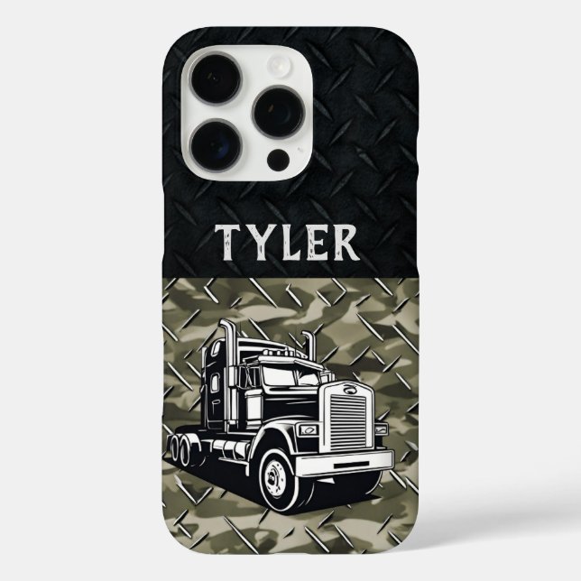 Cool Transport Truck Name Equipment Camo Case-Mate iPhone Case (Back)
