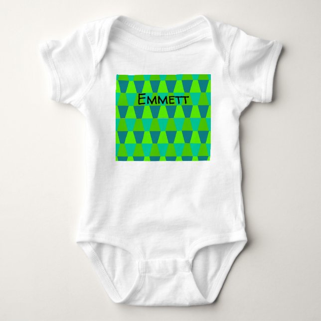 Cool Trapezoids  Baby Bodysuit (Front)
