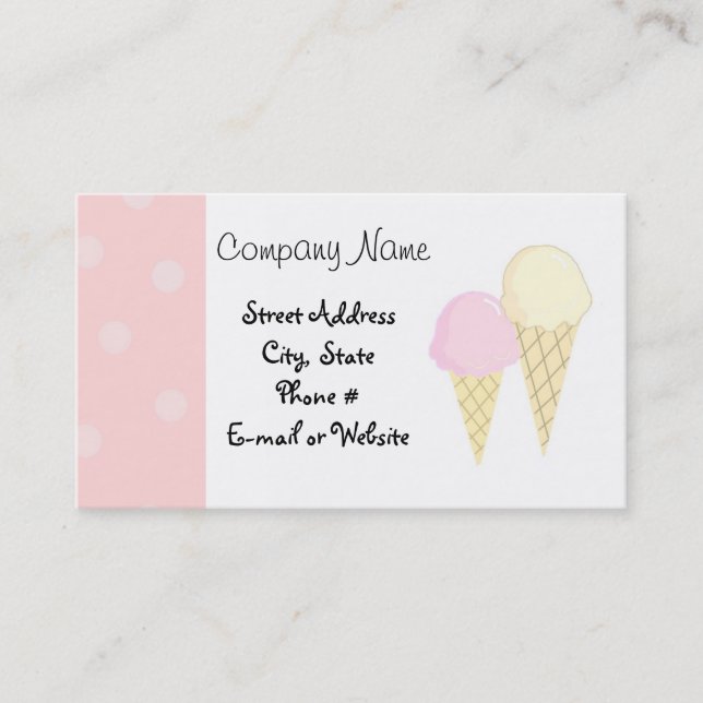 Cool Treats Business Card (Front)