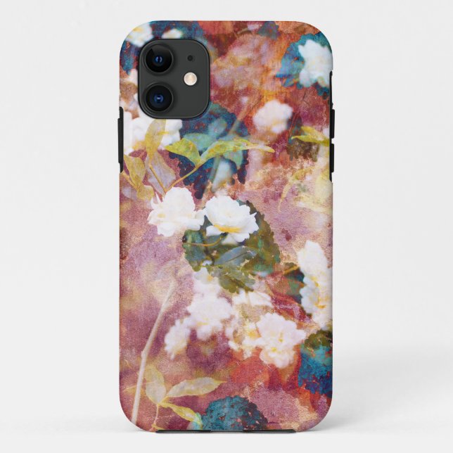 Cool, trendy art of romantic flower pattern Case-Mate iPhone case (Back)