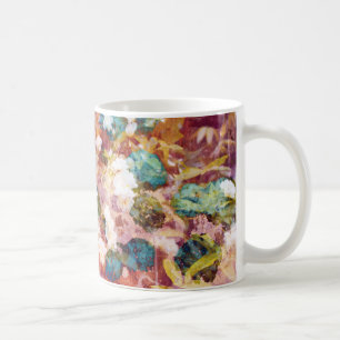 Cool, trendy art of romantic flower pattern coffee mug