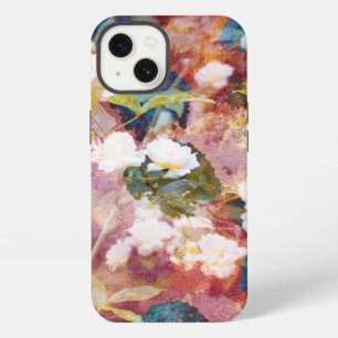 Cool, trendy art of romantic flower pattern iPhone 13 case