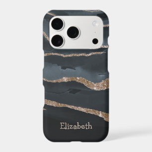 Cool Trendy Black Gold Marble Texture