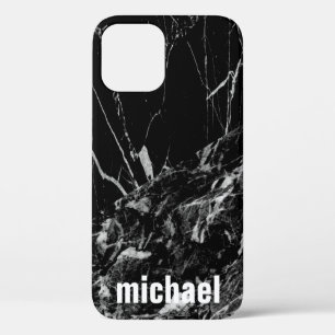 Cool Trendy Black Marble  Case-Mate iPhone Ca 12 Case