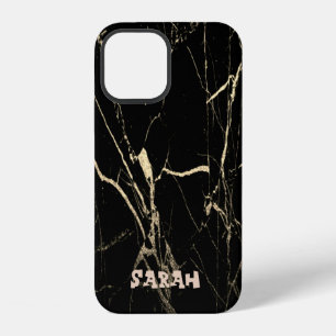 Cool Trendy Black Marble iPhone 12 Case